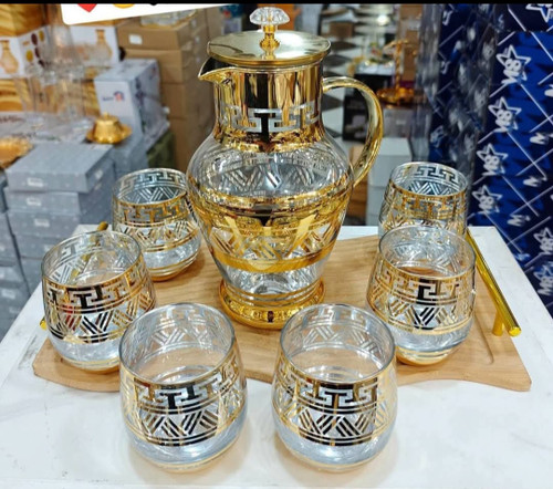 ست پارچ ولیوان دورطلا وارداتی
