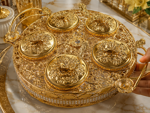 اردوخوری ۵ تایی لوکس اماراتی رنگ ثابت