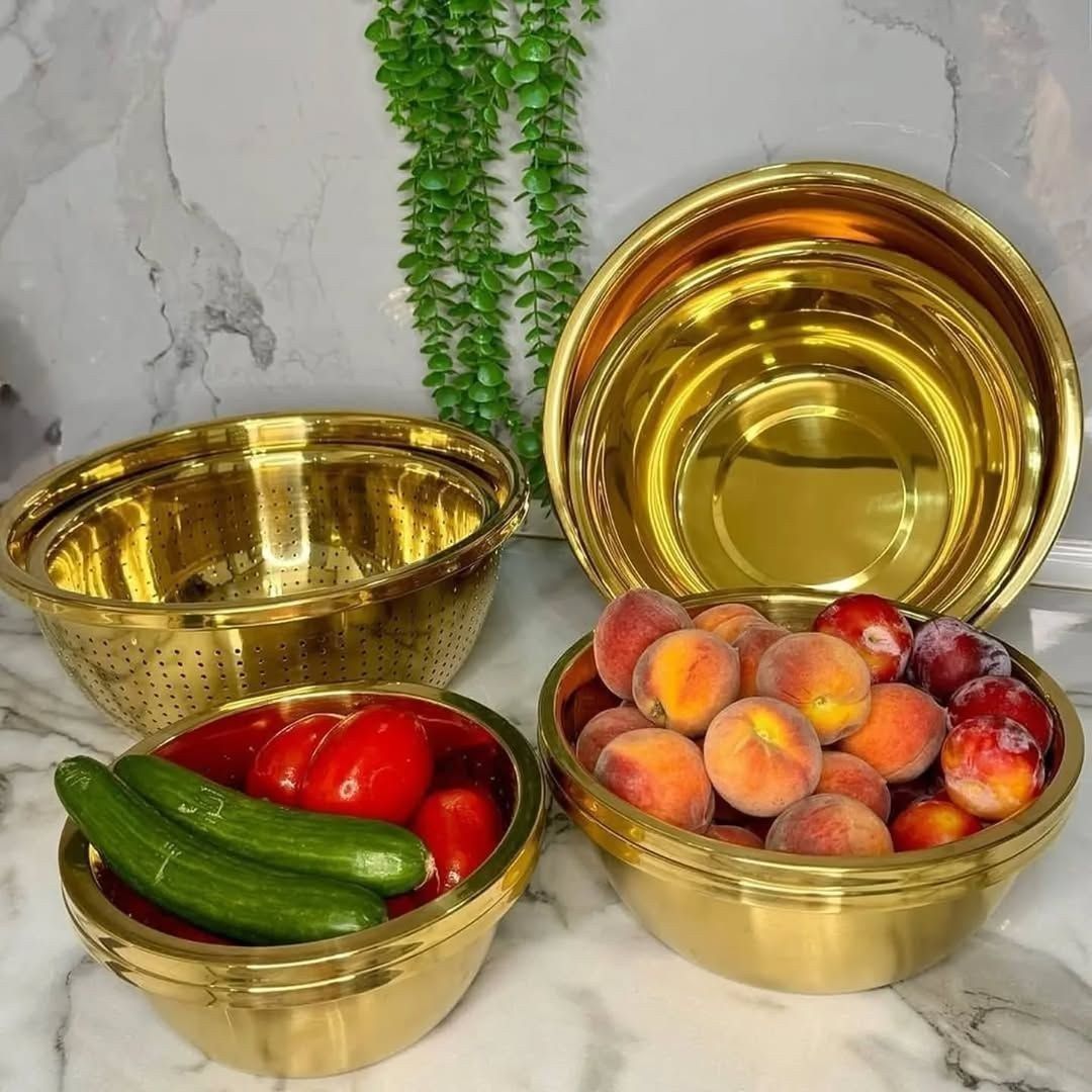 ست آبکش ولگن طلایی