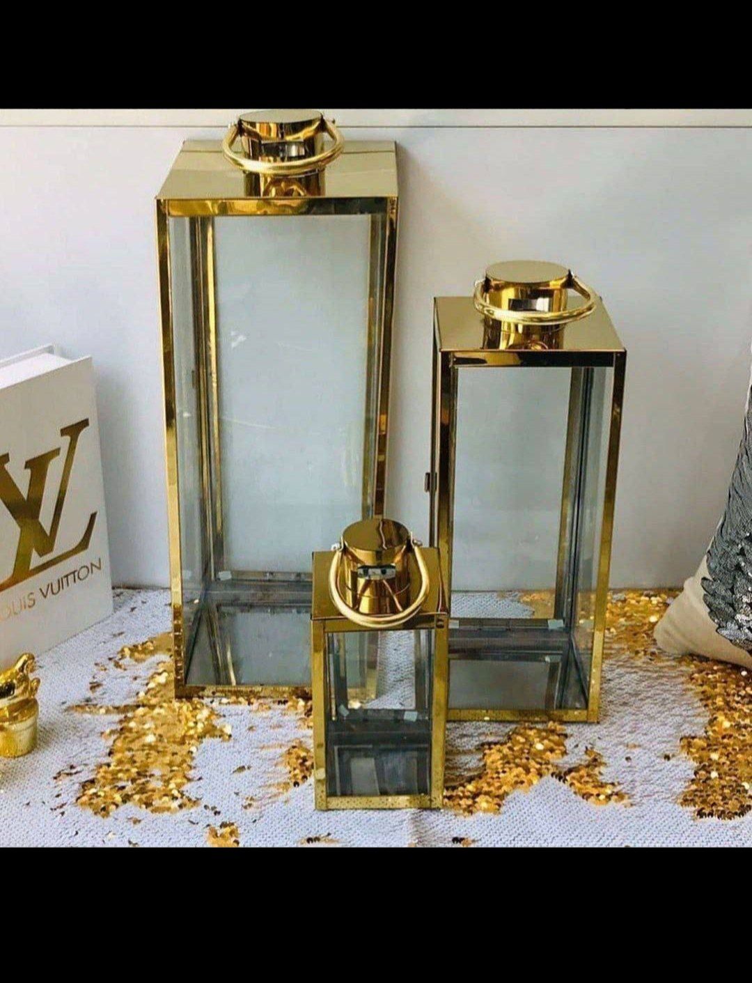 فانوس سه تیکه طلایی