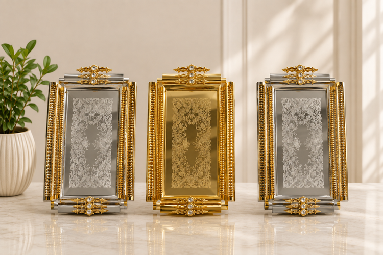سینی استیل سه تیکه وارداتی