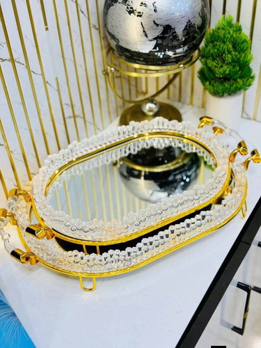 سینی کریستالی دوتیکه آینه ای
