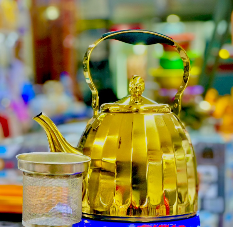 کتری استیل طلایی دولیتر